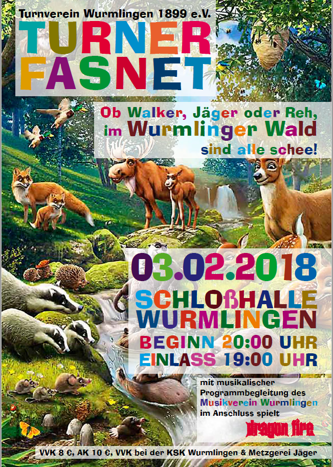 Turnerfasnet, Turnerfasnet 2018, Turnverein Wurmlingen, TV-Wurmlingen, Wir sind Turnen